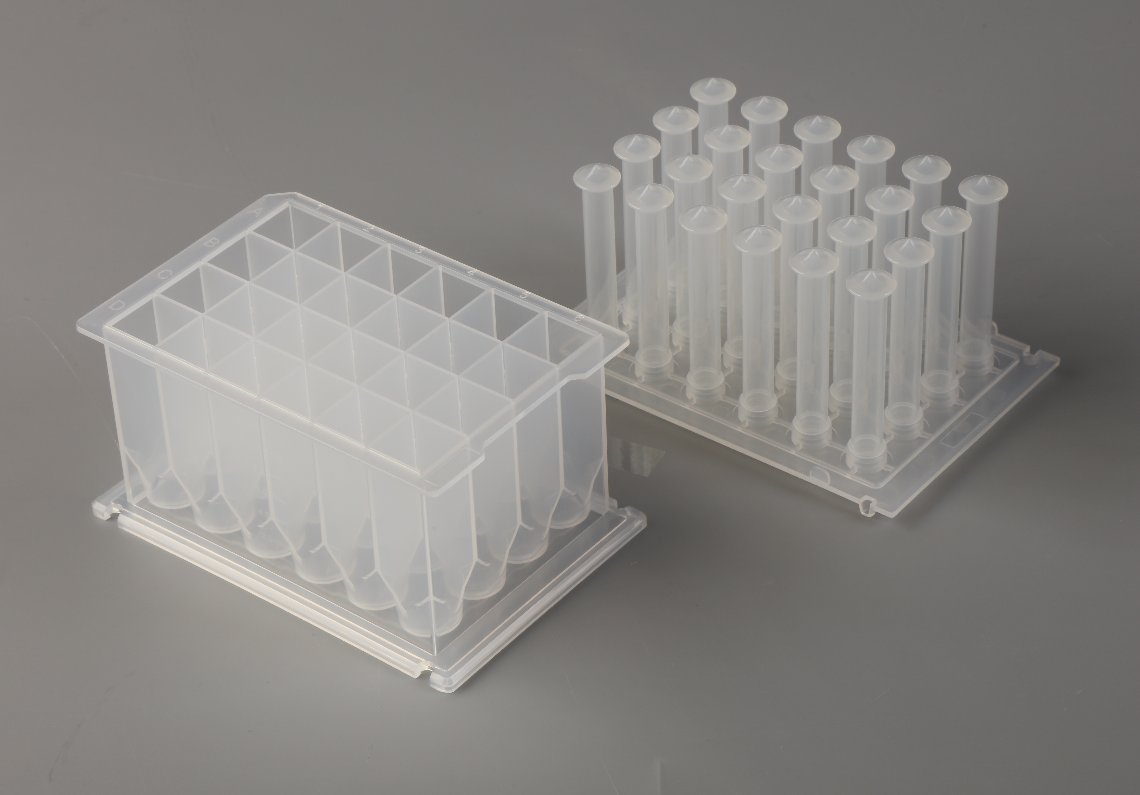 24 Square-Well Extraction Plate Conical Bottom